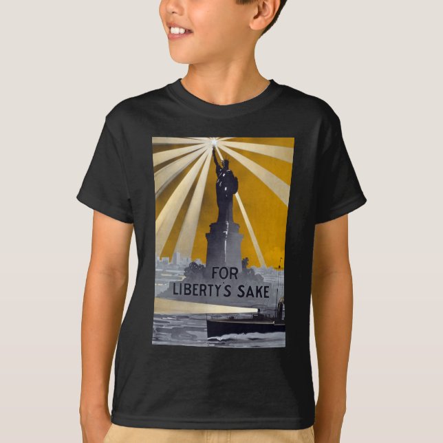 Camiseta Estatua de la Antorcha de la Libertad y la Marina  (Anverso)
