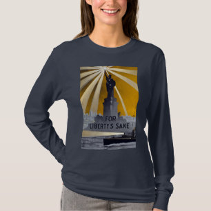 Camiseta Estatua de la Antorcha de la Libertad y la Marina 