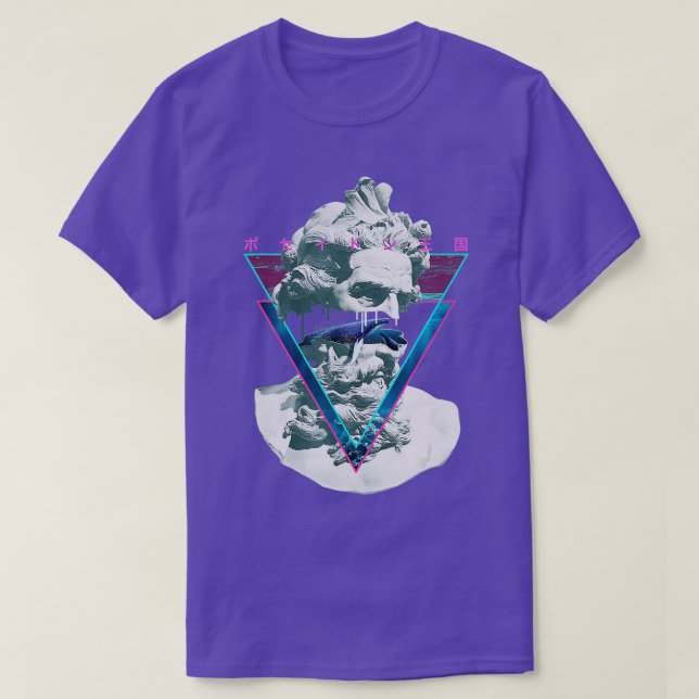 Camiseta Estatua de la avaporola Poseiden en el Rey de T (Diseño del anverso)