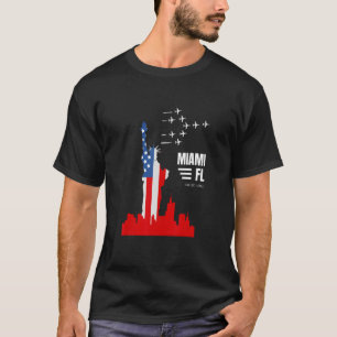 Camiseta Estatua de la bandera de la libertad de Miami FL n