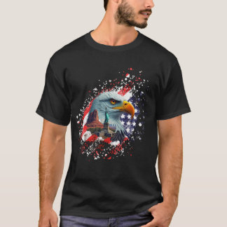Camiseta Estatua de la Bandera Patriótica Americana de la c