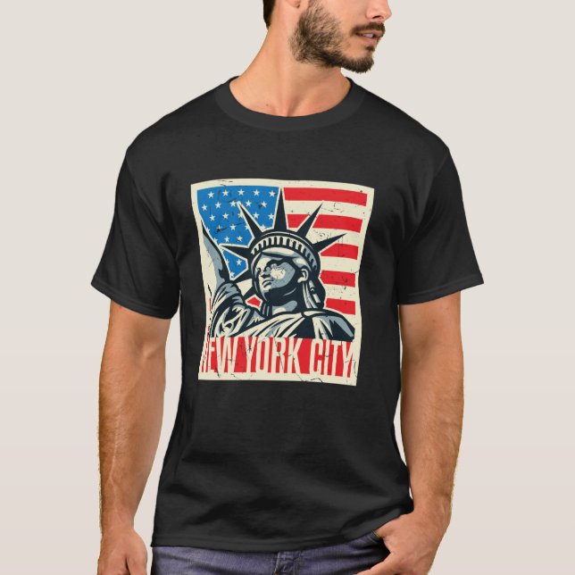Camiseta Estatua de la ciudad de Nueva York Libertad pertur (Anverso)