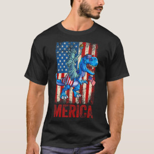 Camiseta Estatua De La Libertad 4 De Julio Dino Boys Hombre