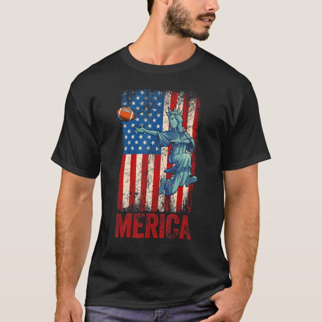 Camiseta Estatua De La Libertad 4 De Julio Mujeres Hombres  (Anverso)