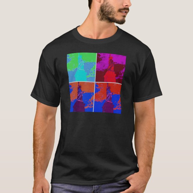 Camiseta Estatua de la libertad al estilo del arte pop (Anverso)