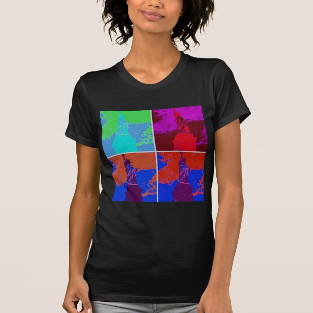 Camiseta Estatua de la libertad al estilo del arte pop (Anverso)