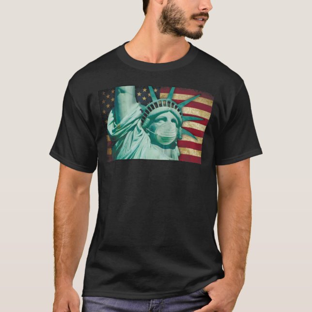 Camiseta Estatua de la Libertad Bandera Americana (Anverso)
