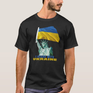 Camiseta Estatua de la Libertad Bandera de Ucrania