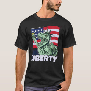 Camiseta Estatua De La Libertad Bandera Estadounidense Y Fe