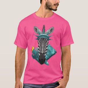 Camiseta Estatua De La Libertad Cebra 4 De Julio Animal Est