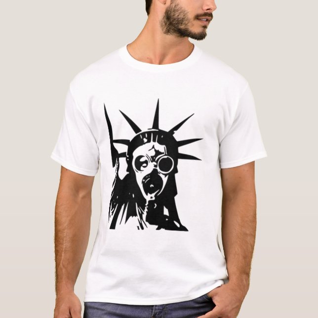 Camiseta Estatua de la libertad con máscara de gas (Anverso)