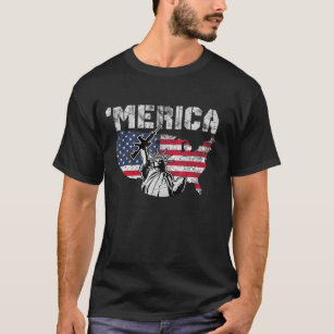 Camiseta Estatua De La Libertad Con Una Pistola - Blanco Ro