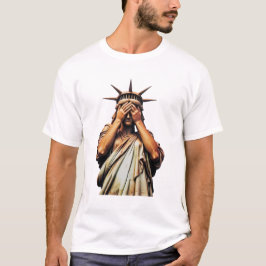 Camiseta Estatua de la Libertad cubriendo su rostro de verg