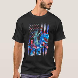 Camiseta Estatua De La Libertad De Dino 4 De Julio Niños Ca