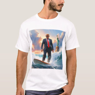 Camiseta Estatua de la Libertad de EE.UU. para el surf Dona