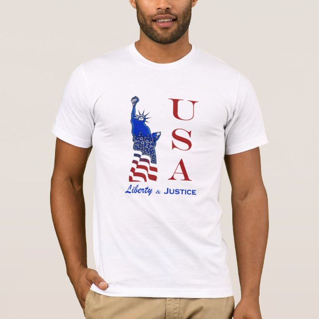 Camiseta Estatua de la Libertad de Estados Unidos y la Just (Anverso)