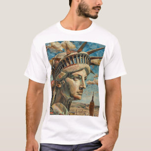Camiseta Estatua de la Libertad de la Señora de la Vintage