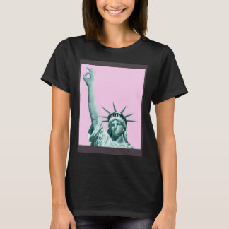 Camiseta Estatua de la Libertad de las Mujeres Rosa de los 