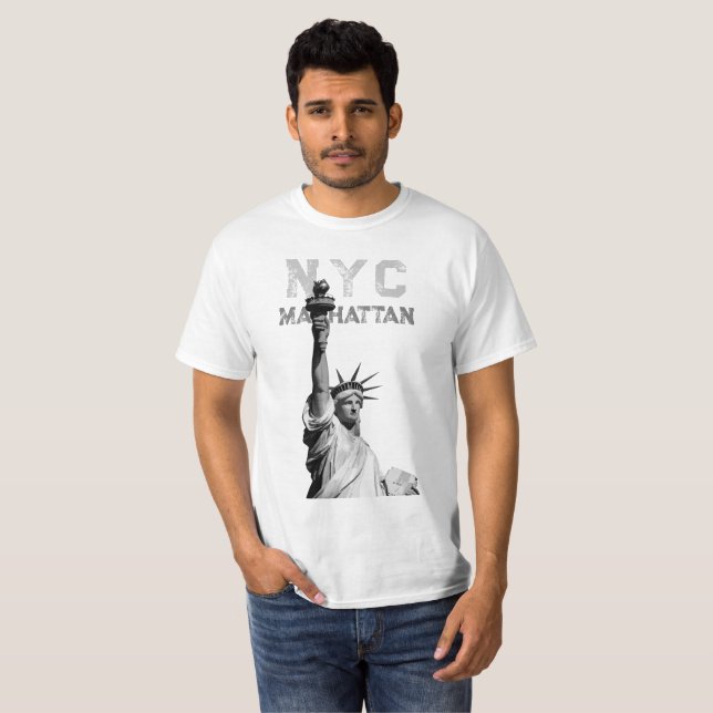 Camiseta Estatua de la Libertad de Manhattan Elegante para  (Anverso completo)