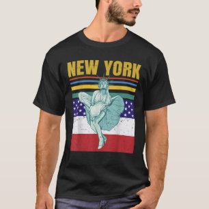 Camiseta Estatua De La Libertad De Nueva York Bandera De Es