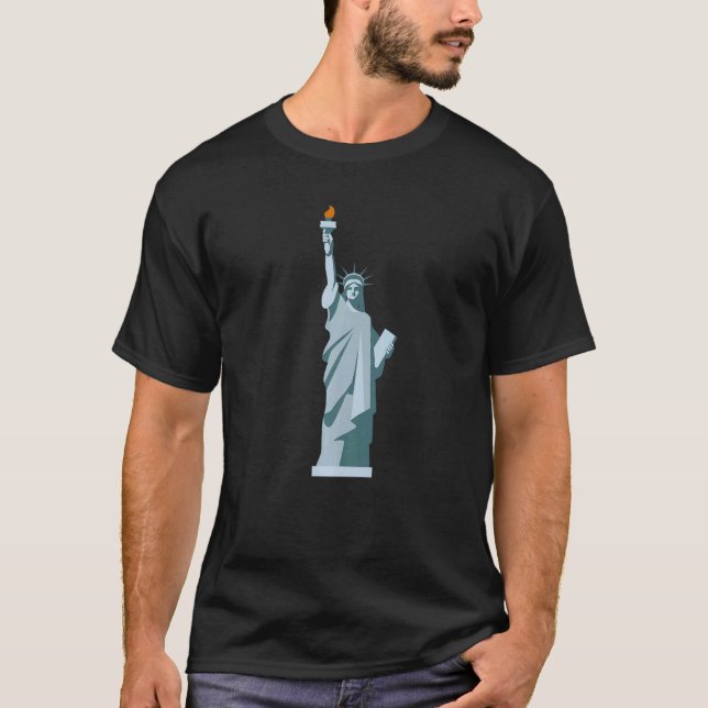 Camiseta Estatua De La Libertad De Souvenir Viaje Nueva Yor (Anverso)