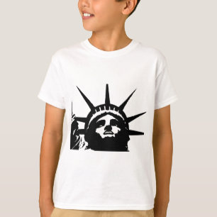 Camiseta Estatua de la Libertad del Pop blanco y negro