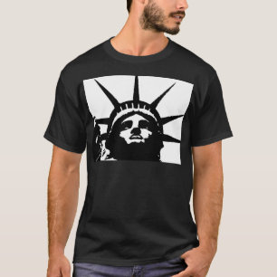 Camiseta Estatua de la Libertad del Pop blanco y negro