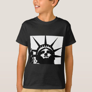 Camiseta Estatua de la Libertad del Pop blanco y negro