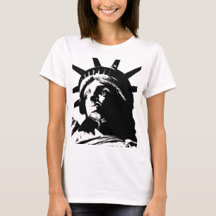 Camiseta Estatua de la Libertad del Pop blanco y negro