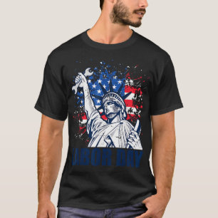 Camiseta Estatua De La Libertad Día Del Trabajo De La Bande