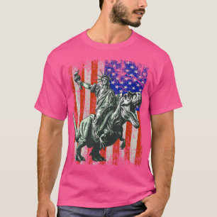 Camiseta Estatua De La Libertad En Dinosaurio