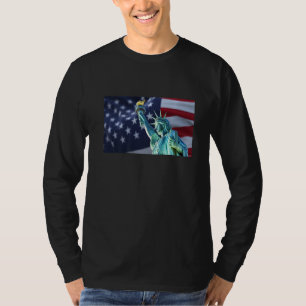 Camiseta Estatua De La Libertad En Nueva York Con Novela De