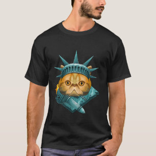 Camiseta Estatua De La Libertad Exótica Shorthair 4 De Juli
