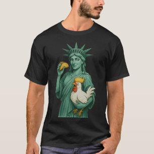 Camiseta Estatua de la Libertad Graciosa Patriótica Vamos T