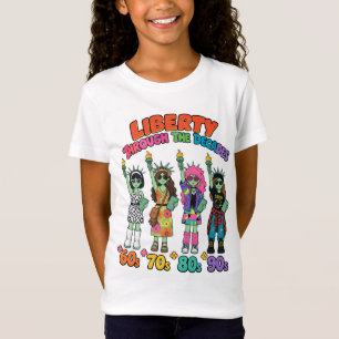 Camiseta Estatua de la Libertad Moda Retro a través de 4 Dé