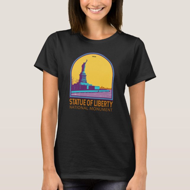 Camiseta Estatua de la Libertad Monumento Nacional Isla Lib (Anverso)