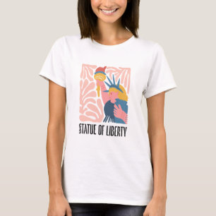 Camiseta Estatua de la Libertad Nueva York abstracto viaje