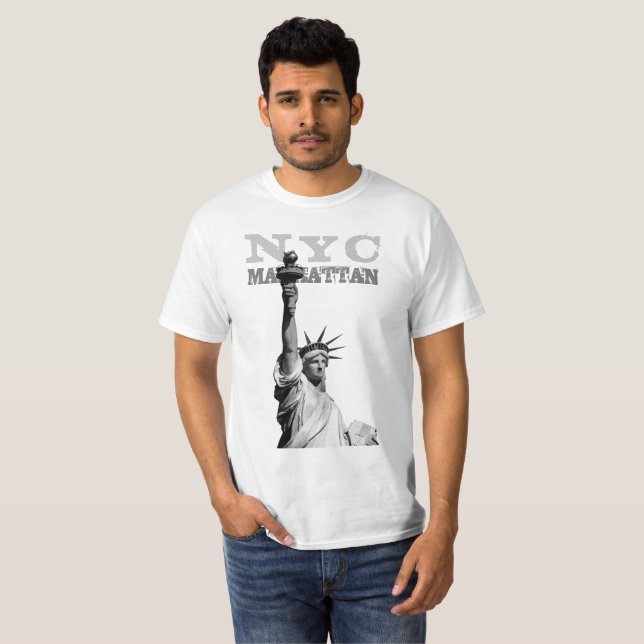 Camiseta Estatua de la Libertad Nyc Manhattan Hombres Moder (Anverso completo)