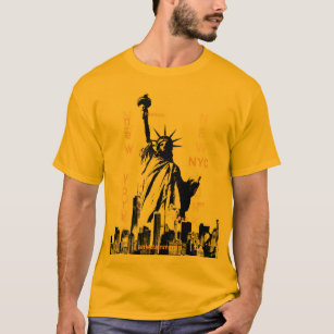 Camiseta Estatua de la Libertad Nyc Manhattan Mens color or