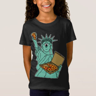 Camiseta Estatua de la Libertad Pizza Día de la Independenc