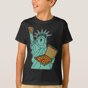 Camiseta Estatua de la Libertad Pizza Día de la Independenc