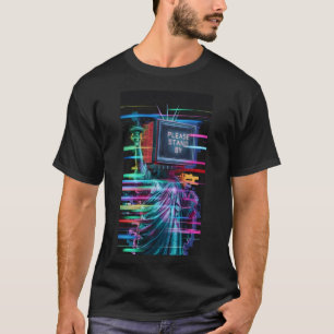 Camiseta estatua de la libertad, "por favor, párense"