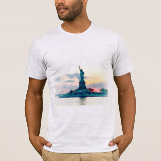 Camiseta Estatua de la Libertad, puesta de sol, edición de 
