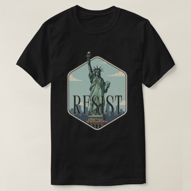 Camiseta Estatua de la Libertad Resiste (Diseño del anverso)