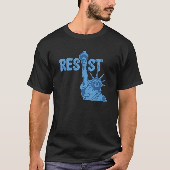 Camiseta Estatua de la libertad resiste la resistencia gráf (Anverso)