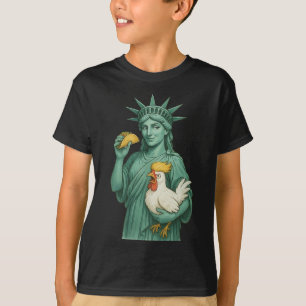 Camiseta Estatua de la Libertad Sutil Anti Trump Taco de Po
