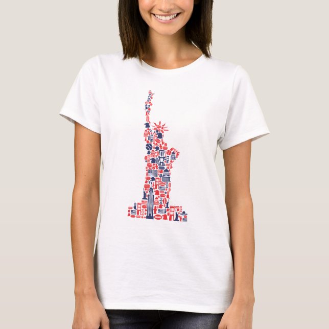 Camiseta Estatua de la Libertad, Todos los Americanos, Icon (Anverso)