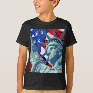 Camiseta Estatua de la Libertad y Bandera Patriótica Americ