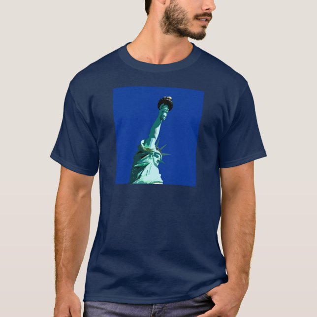 Camiseta Estatua de la Libertad y el Cielo Azul (Anverso)