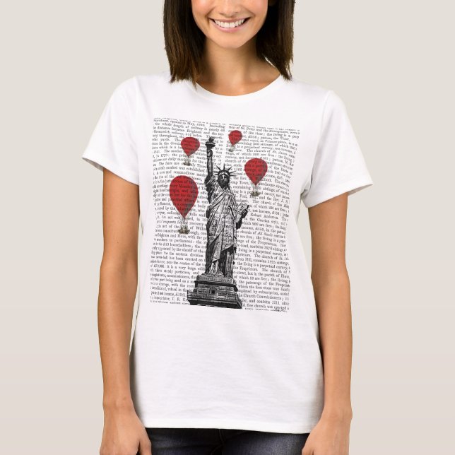 Camiseta Estatua de la Libertad y Globos de Aire Caliente R (Anverso)